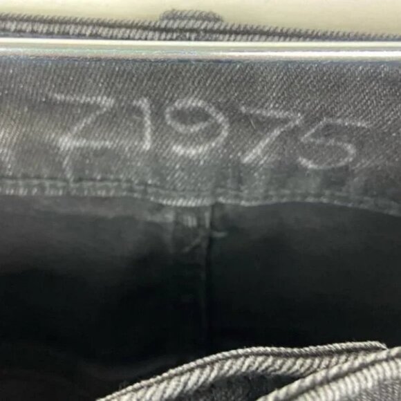 Zara Z1975 Asymmetric Hem‎ Black Jeans Size 8 Released Hem Distressed Denim Raw - Picture 6 of 15